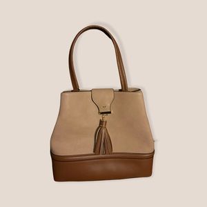 Kate Landry Tan/Taupe leather Shoulder bag